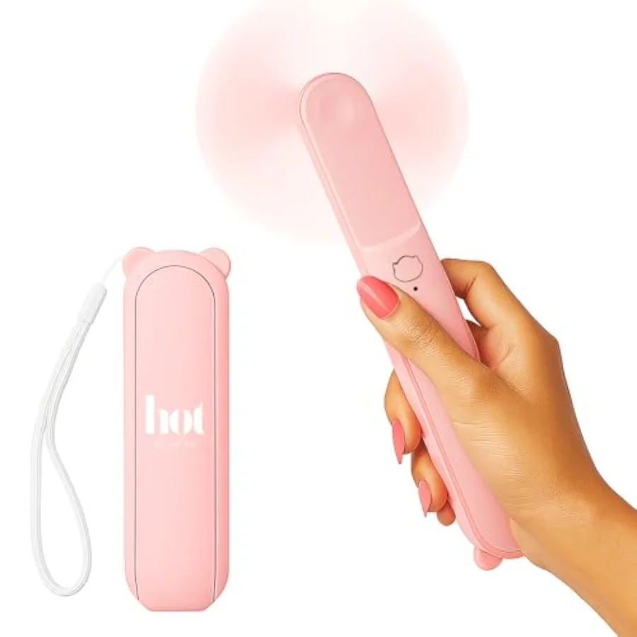 

Hot Flash Relief Fan for Women Portable Stylish Mini Fan for Menopause, Perimenopause, Night Sweats USB Rechargeable, Quiet, Po