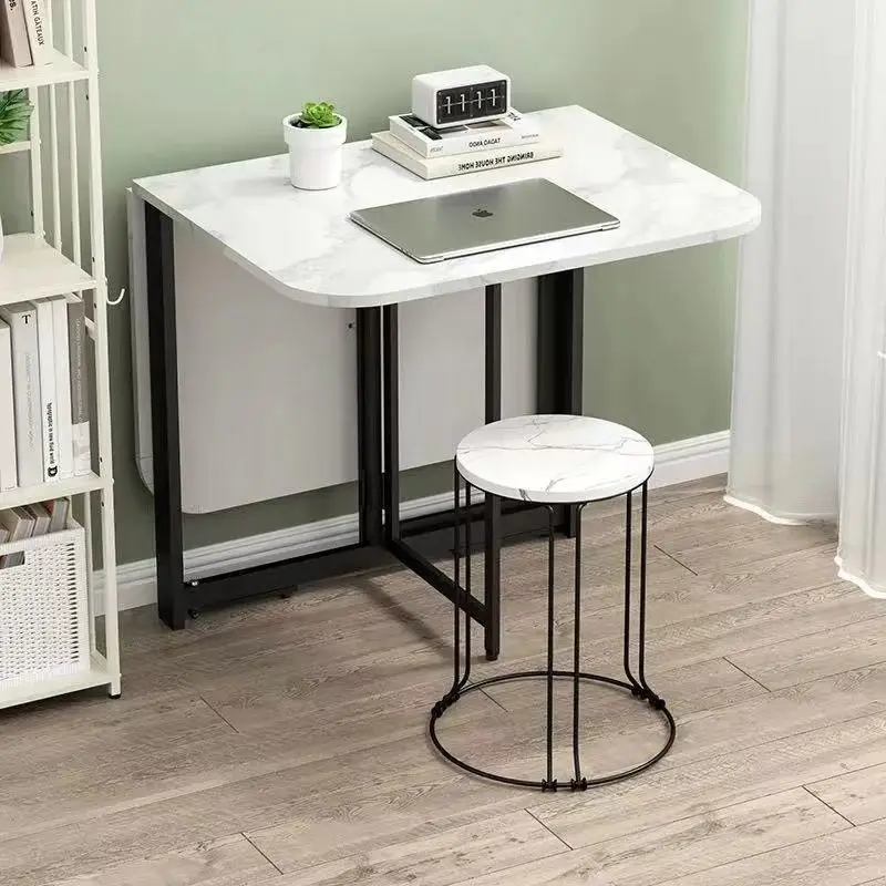 Foldable Home Dining Table, Office Desk Multifunctional Movable Table Simple Modern Kitchen Retractable Rectangular Table