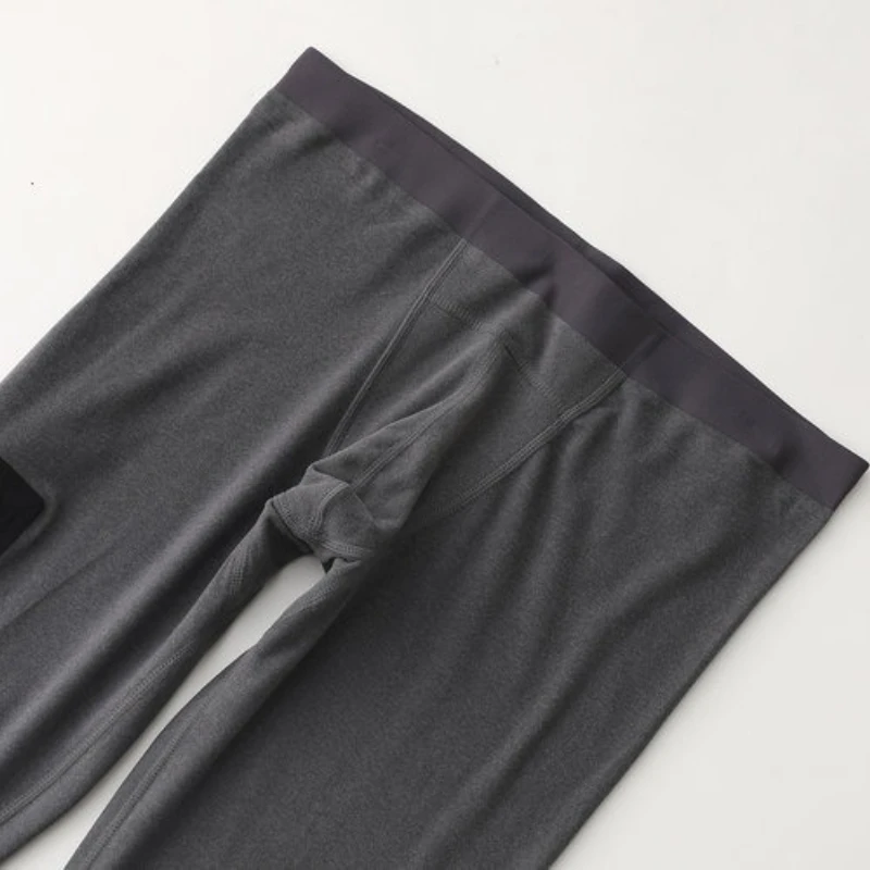 سراويل حرارية عازلة للمساحة الشتوية للرجال بدون خياطة، سراويل رياضية خارجية قابلة للتمدد ومريحة ودافئة.