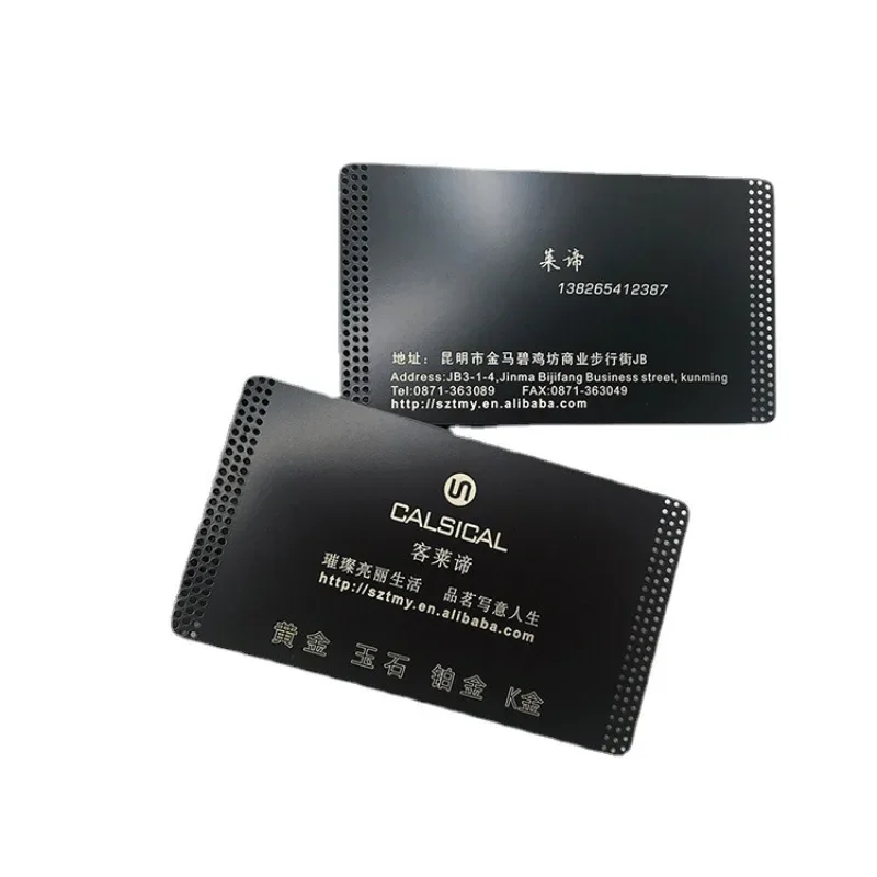 

Изготовление металлических визитных карточек из нержавеющей стали, тупая черная пустая металлическая карточка, высококачественная персонализированная лазерная гравировка, деловая мода