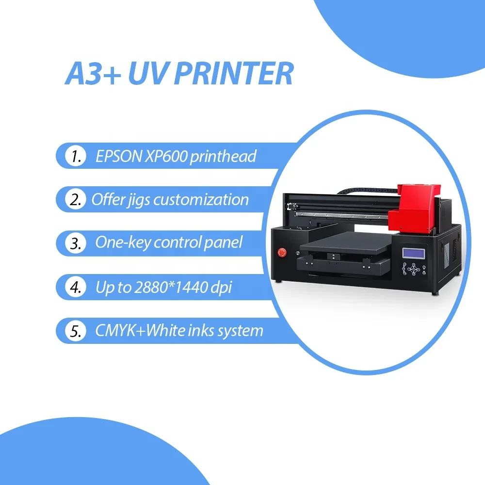 Size 6 Color UV Flatbed Printer Mobile Phone Case Printer Phone Cover Printing Machine Inkjet Printer