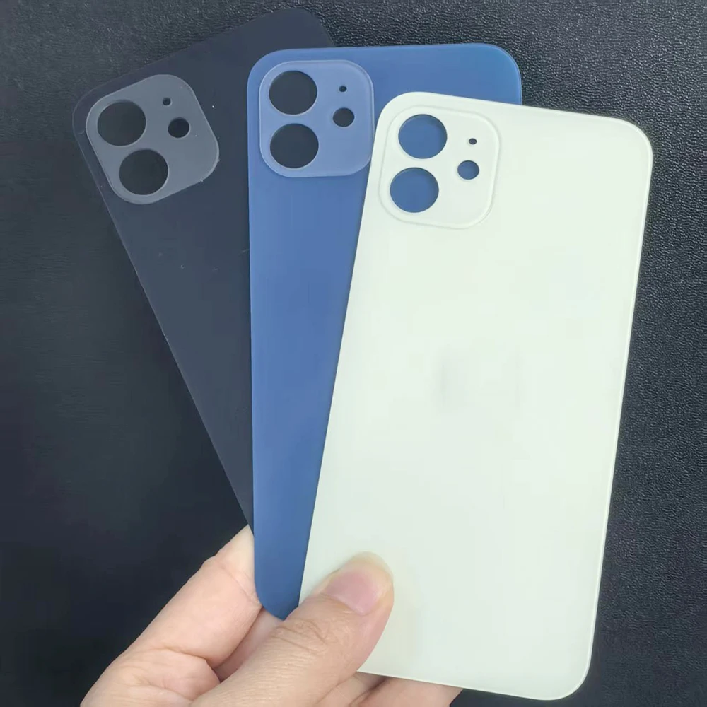 6.1'' Back Glass Cover For iPhone 12 Replacement Rear Battery Door Housing Glass Cover For iPhone12 Back Cover With Camera Lens