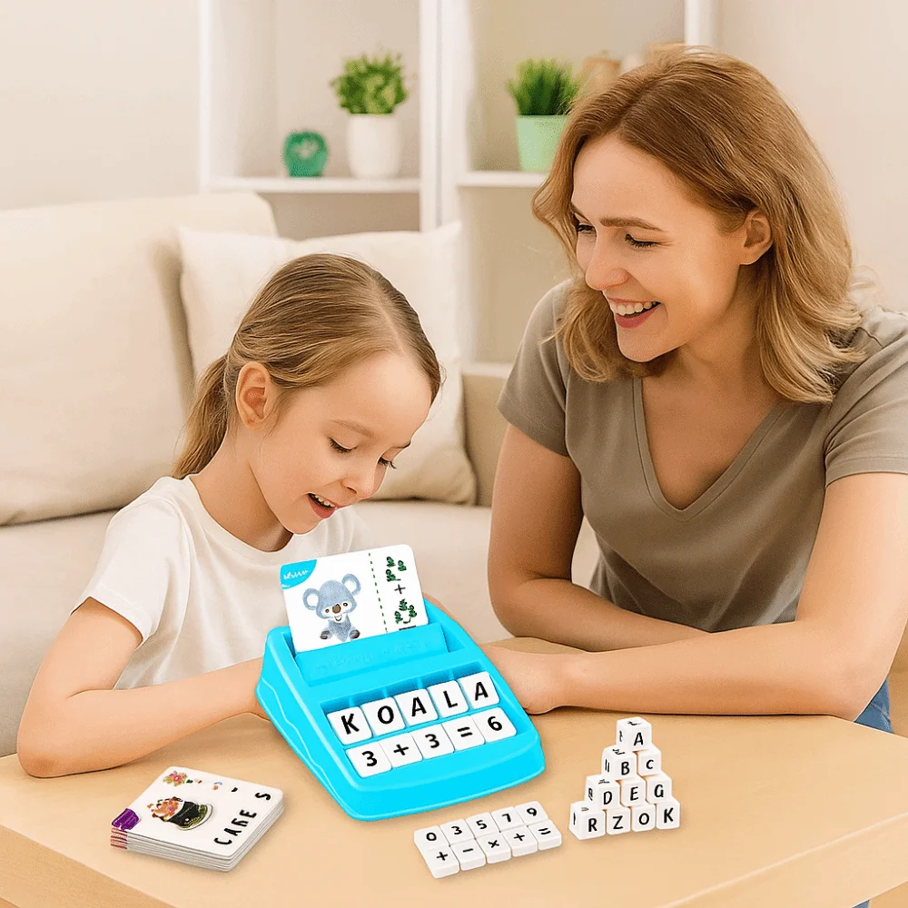 Paper Letter Sticker Toys Spelling Practice Puzzle Number Cognition Early Math Game 2 in 1 Memory Enhancement