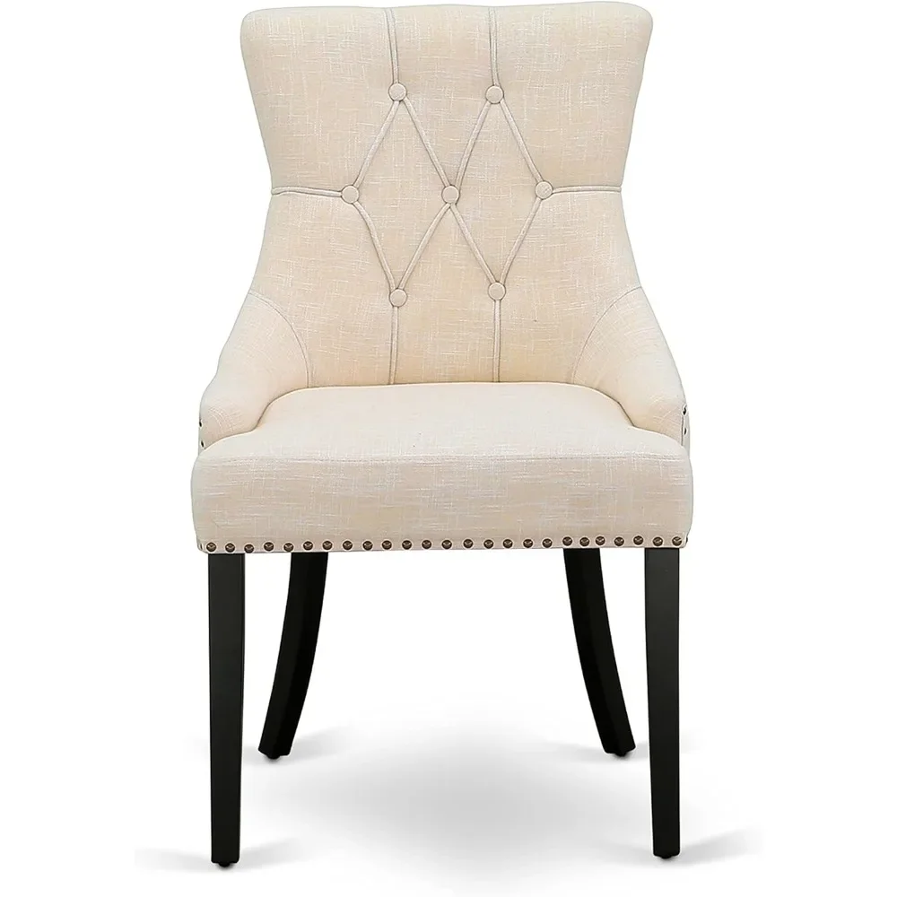 9 Piece Room Set Includes a Rectangle Butterfly Leaf Kitchen Table and 8 Light Beige