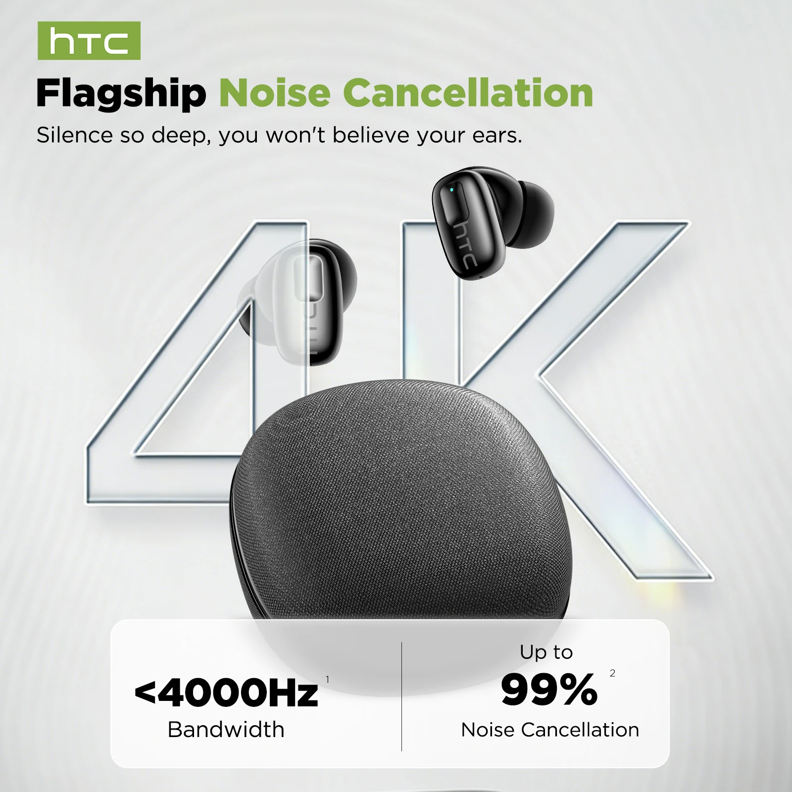 HTC NE75 TWS Wireless Earbuds AI Real-time Translator 134 Languages Bluetooth 6.0 ENC Noise Reduction HiFi Sound Sports Headset