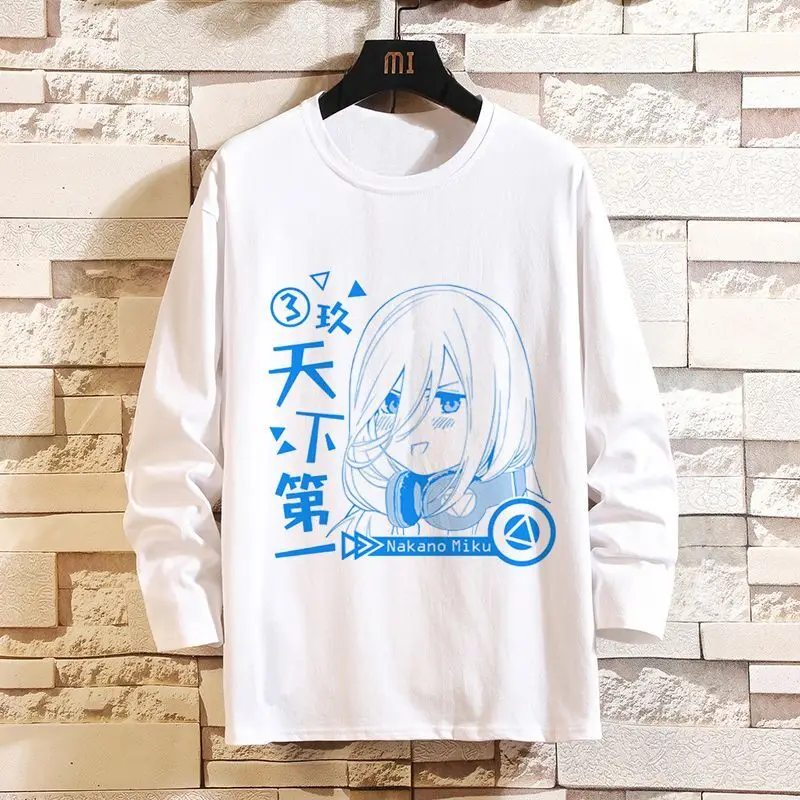 อะนิเมะเกมฮานาโยเมะห้าแฉกเสื้อยืดแขนยาวซันจิวสินค้าทุกเพศเยาวชนเสื้อหลวมเสื้อผ้า