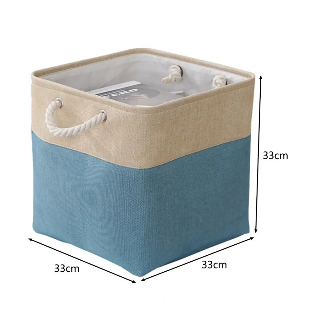 1pc Nordic Flax Storage Basket Living Room Tea Table Black Gray Sundries Storage Basket Cloth Felt Storage Box Bedroom Socks