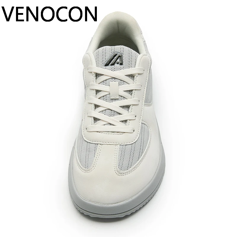 VENOCON Minimalist Lightweight Barefoot Feel Style Knitwear Airy Mesh Upper Mens Shoes Sneakers With Wide Toe Nose Footwear Man