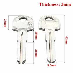5-100 Pcs Hi-Rel Blank Key Copper EV-ICS Silver Uncut for Lock Door Bedroom Locksmith Tool Thickness 3mm