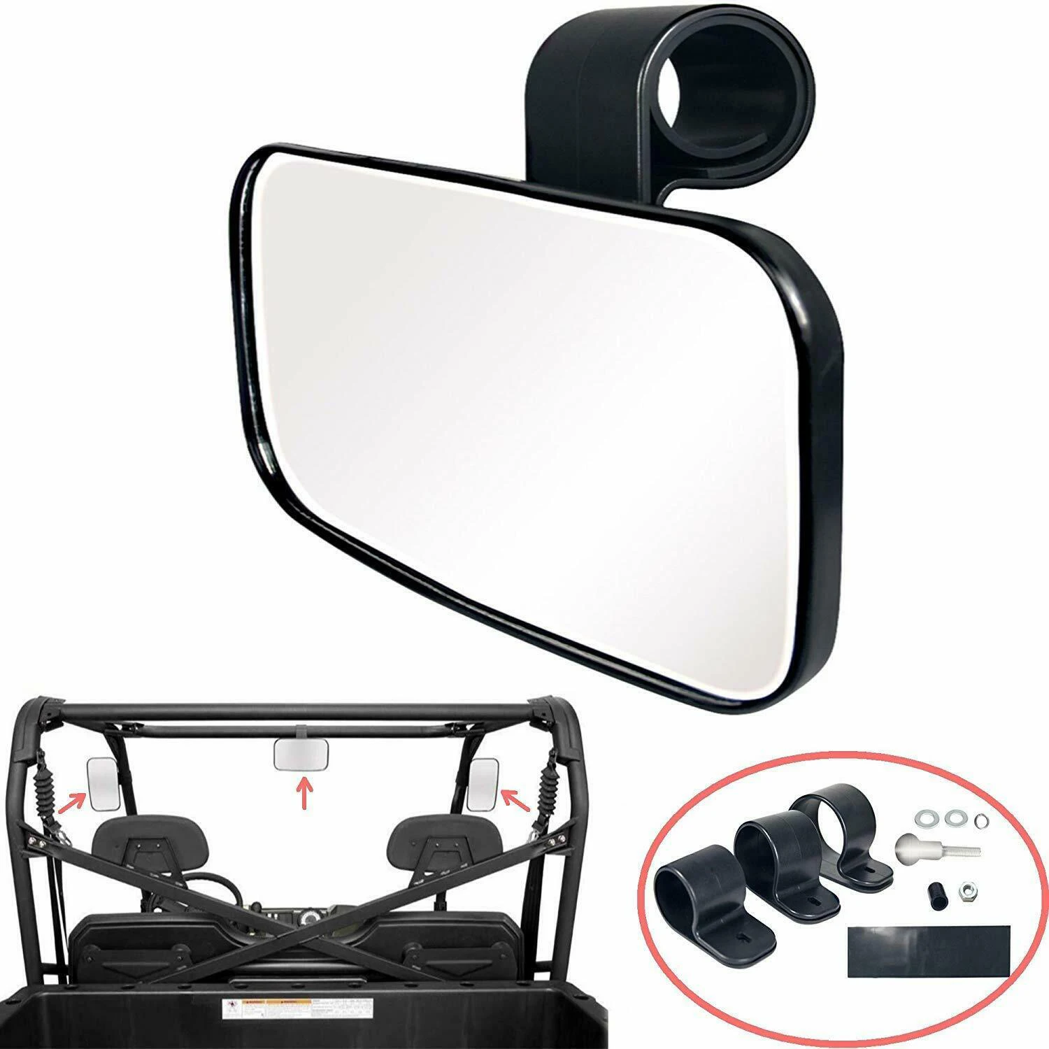 UTV ATV Mirror Internal Center Rear View Mirror 1.5inch 1.75inch 2inch for Polaris Yamaha Honda Kawasaki