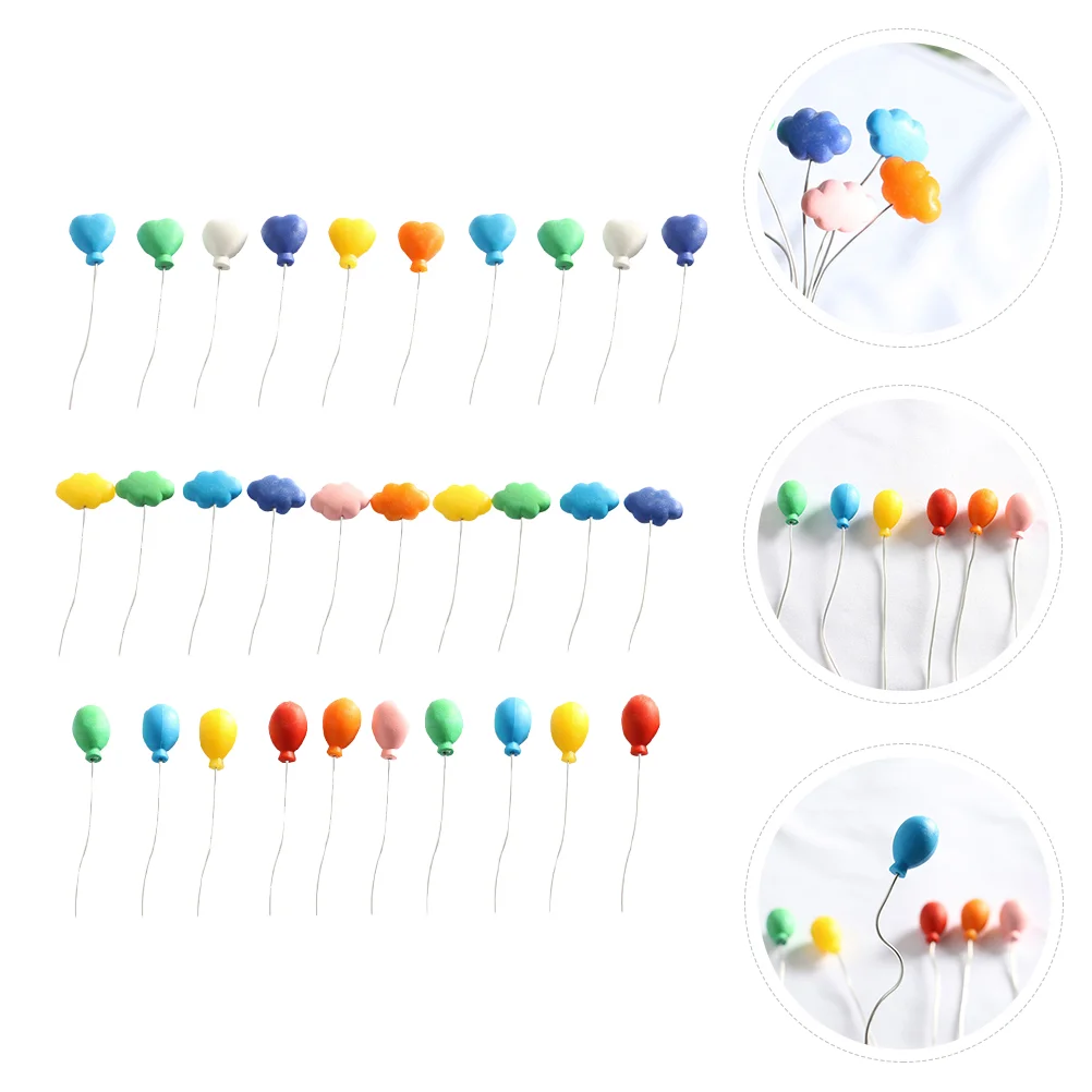 30 Pcs Miniature Balloon Props Colorful Plastic Landscape Decoration for Mini House nament Kids Gift