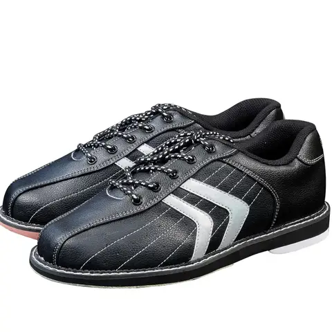 여성용 볼링 신발 플랫 스포츠 10 핀 남성 볼링 신발 통기성 Chaussures 볼링 가죽 신발 남성 스니커즈