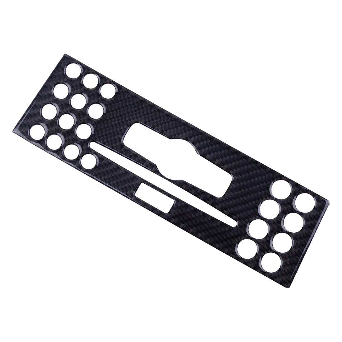 2PCS Car Epoxy Carbon Fiber Style Console CD Panel Cover Fit for Mercedes-Benz C Class W204 2007 2008 2009 2010