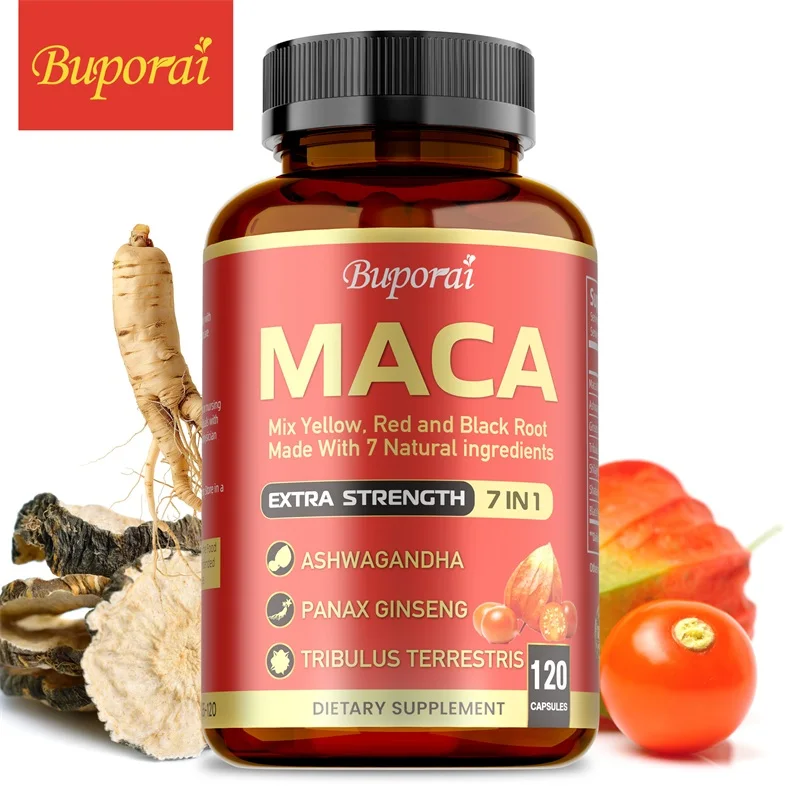 

Maca Root Capsules - Boost Muscle Mass, Increase Energy Levels, Endurance, Improve Mood and Enhance Athletic Performance