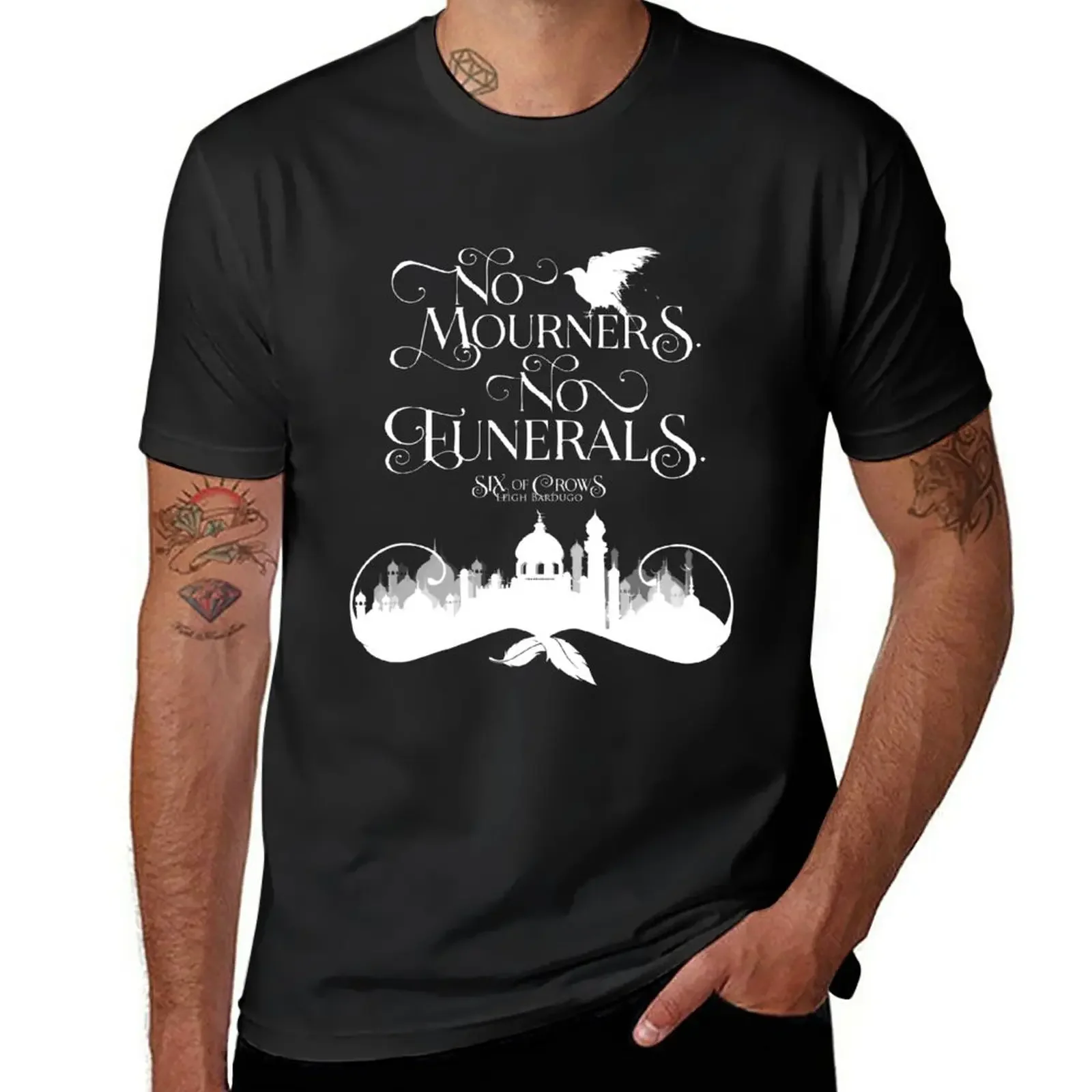 

Six of Crows, No Mourners No Funerals, Kaz Brekker T-Shirt heavyweights fitted t shirts for men