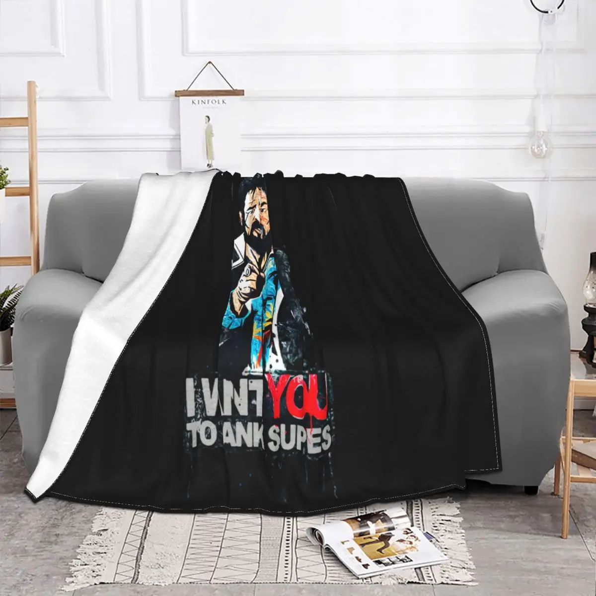 Billy Butcher I Want You To Spank Supes The Boys Gift Top Hip Hop Breathable 2021 Latest Throw Blanket