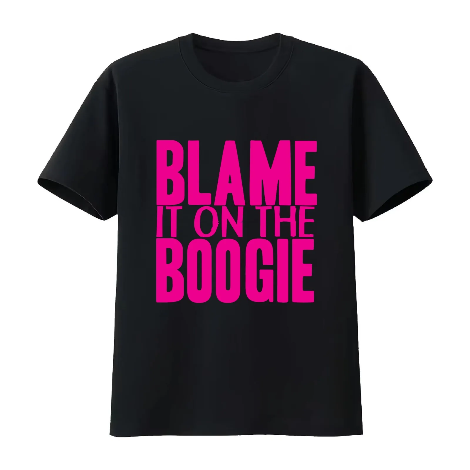 Blame It On The Boogie T-Shirt Summer Casual Cotton Tee Oversized Streetwear Tops Vintage Graphic Print Unisex Men Women