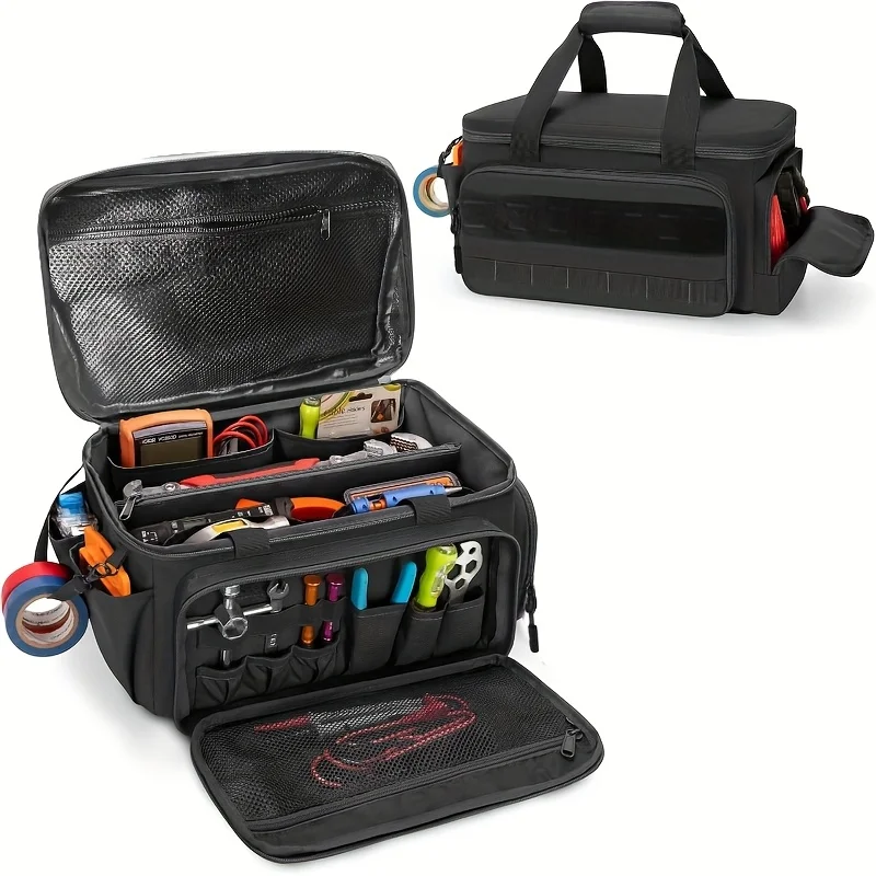 

Tool Bag - Heavy-Duty 14-Inch Tactical with Scratch-Resistant Bottom - Durable Fabric Work Carrying Case - Essential