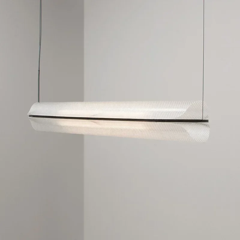 Long chandelier Modern minimalist creative personalized art entrance bar one-word restaurant light