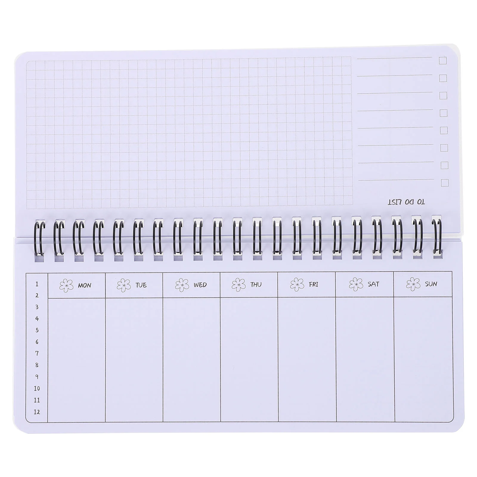 

Tearable Weekly Planner Portable Coil Flip-Up Notepad (Garland Planner) Book Books Supplies Paper Notebook Office