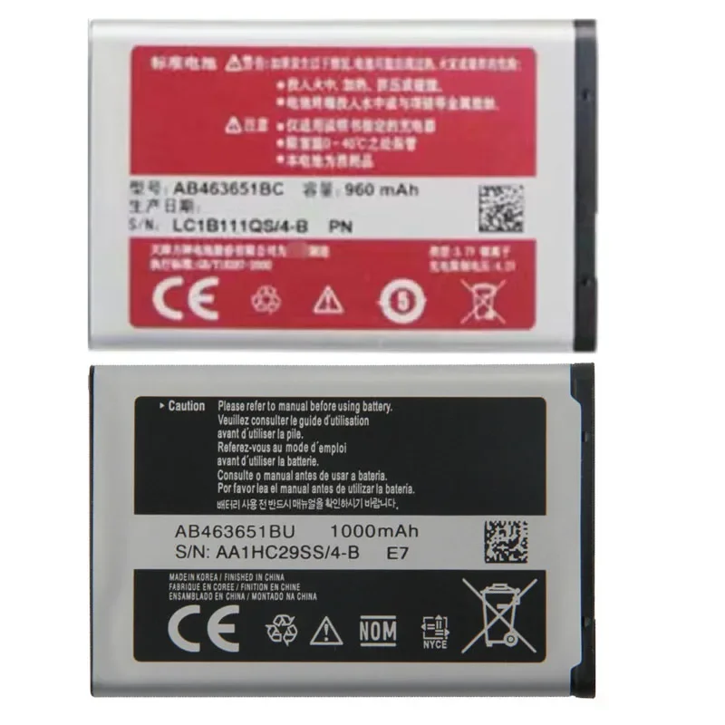 Новый аккумулятор AB 463651 BC AB 463651 БУТИ АБ 463651 BU для Samsung W559 S5620 S5630C C3200 F339 S5296 C3322 GT-C3530 GT-S5610