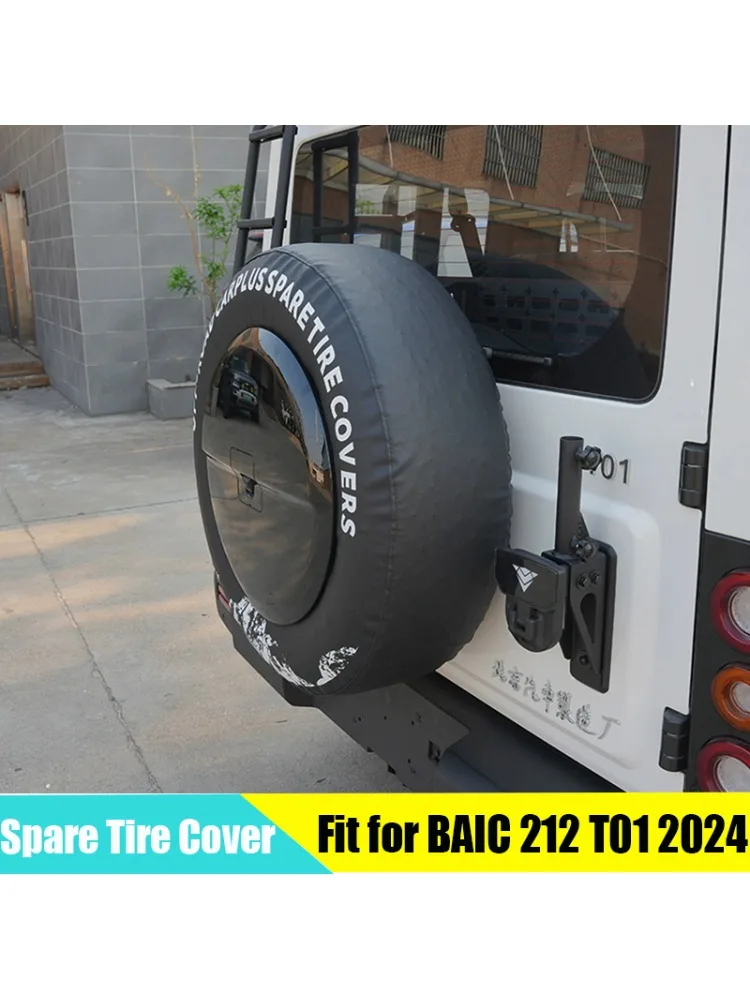 Auto-Leder-Reserveradabdeckung, geeignet für BAIC 212 T01 2024 2025, modifizierte Auto-Heckklappe, Ersatzreifenabdeckung, Zubehör