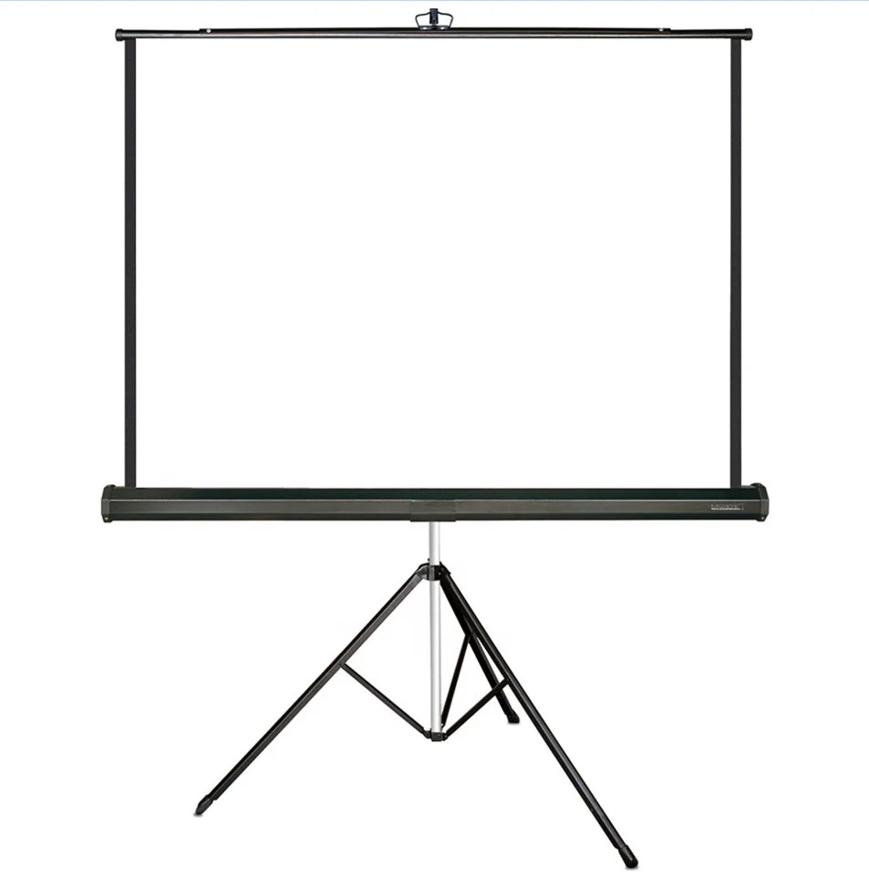 Bestseller 120 Inch Portable PET Fabric Projection Screen with Tripod Stand Outdoor Projector Screen for Sale