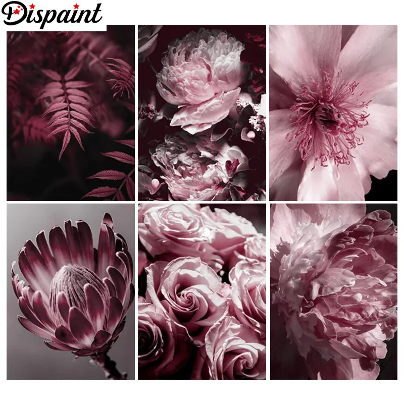 

Dispaint Square/Round Drill 5D DIY Diamond Painting "Flower Mosaic Landscape" Embroidery Cross Stitch Full Rhinestone Decor