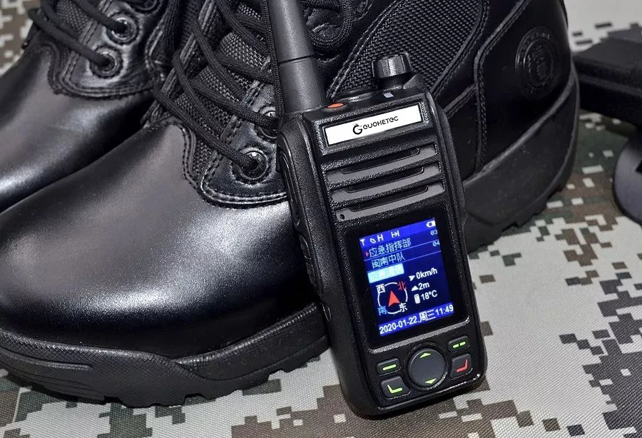 GUOHETEC-walkie-talkie GH-N75 a prueba de salpicaduras, transceptor de mano, posición de pantalla GPS con batería USB, rescate turístico al aire