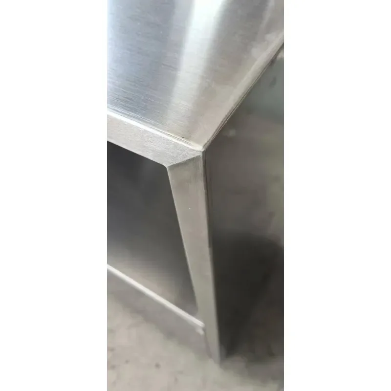 304 316L Stainless Steel Workbench with Sliding Door Cabinet and Sink for Cleanroom Standard Silver