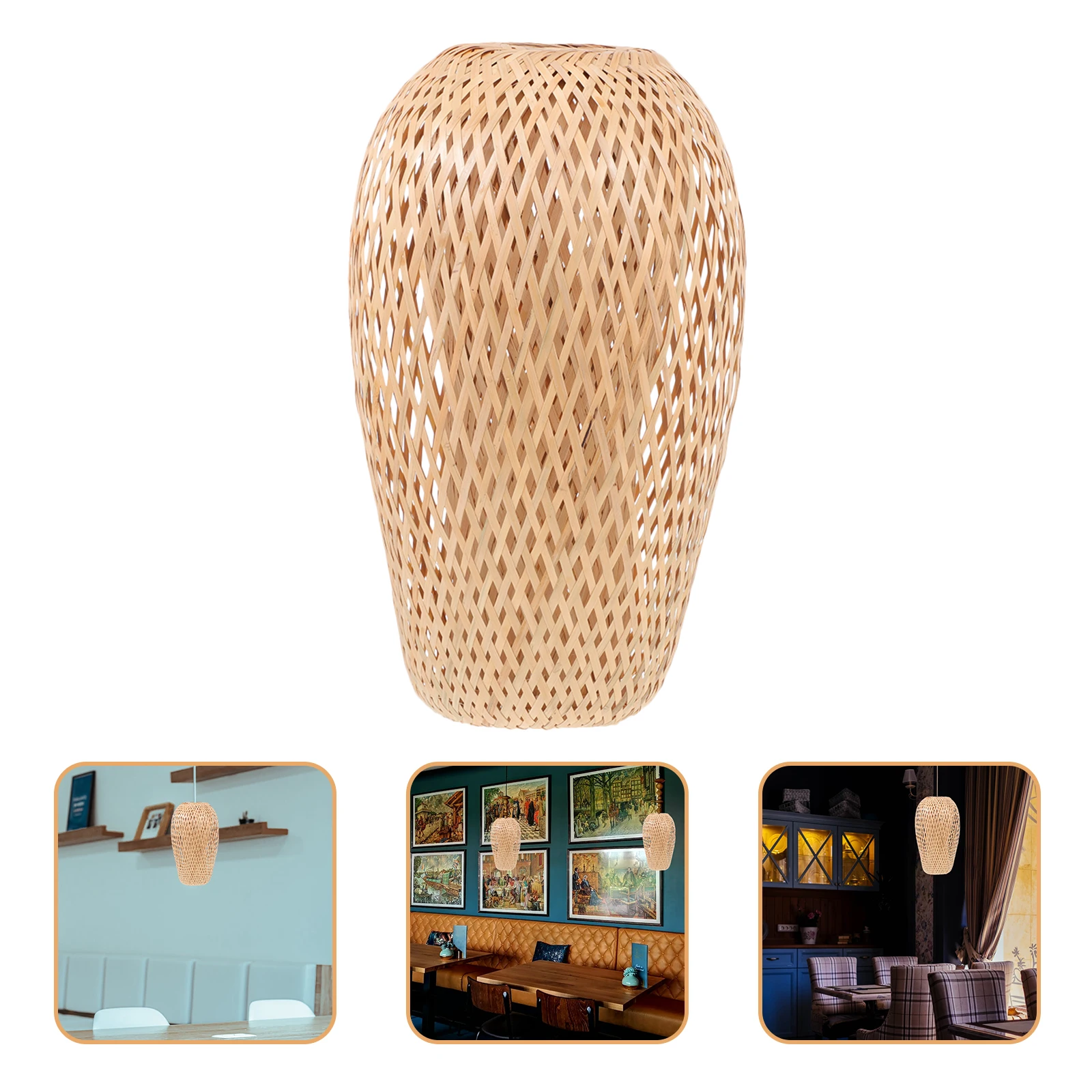 

1 шт. бамбуковый тканый абажур в китайском стиле, декоративное плетение, ремесло для люстр, домашняя комната, кабинет, чай, подарок на новоселье