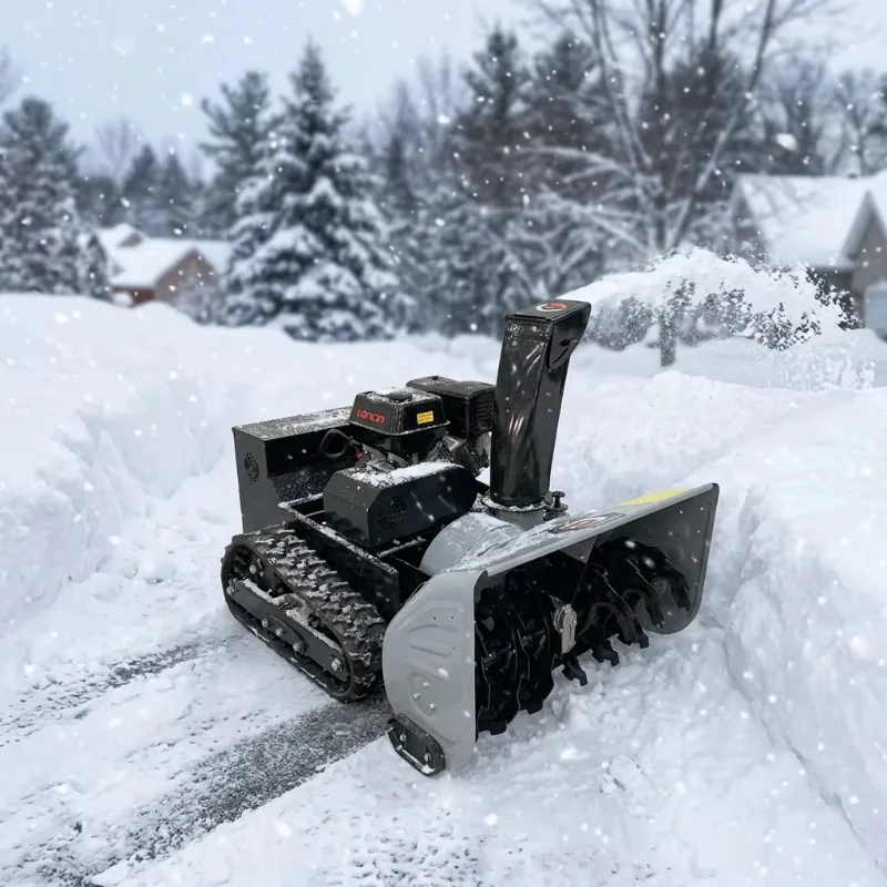 EPA HD Remote Control Crawler Snow Blowerne Motor Snowplow-All-Terrain Automatic Snow Removal Robot 360kg Gear