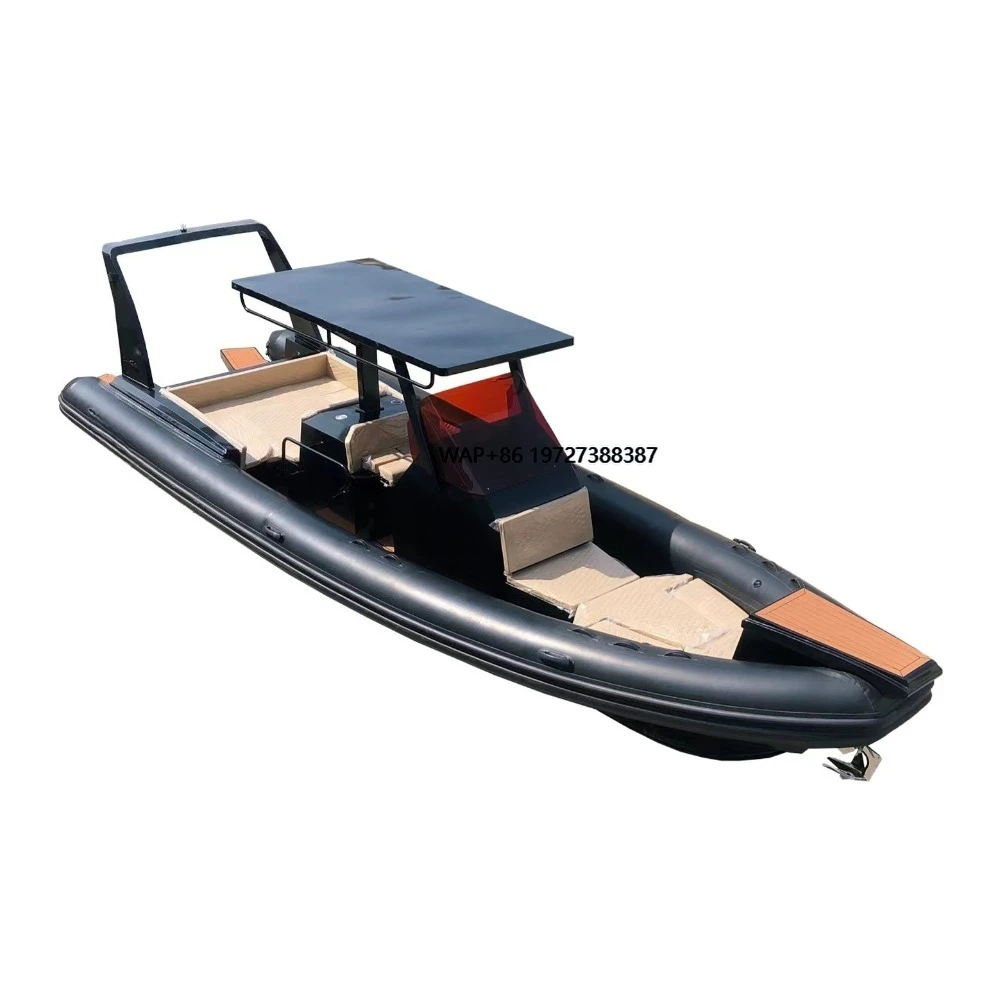 Patrol Boat 28ft Aluminum RIB 860 ORCA Hypalon Inflatable Boat With Hardtop Luxury Sunbed