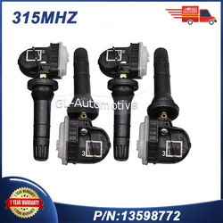 Set of (4) TPMS 13598772 Tire Pressure Sensor for Chevrolet Equinox Malibu Silverado Spark GMC Sierra Terrain 23445327 315MHz