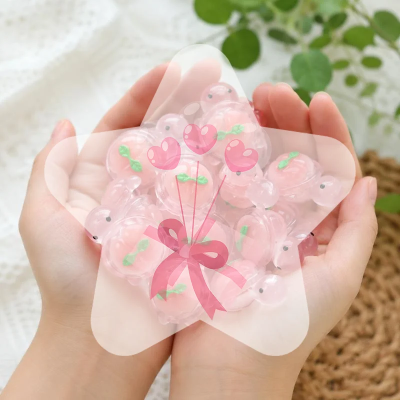 Cute Pink Peach Glow In Dark Turtle Figurines Mini Resin Ornaments for DIY Projects Home Table Decoration