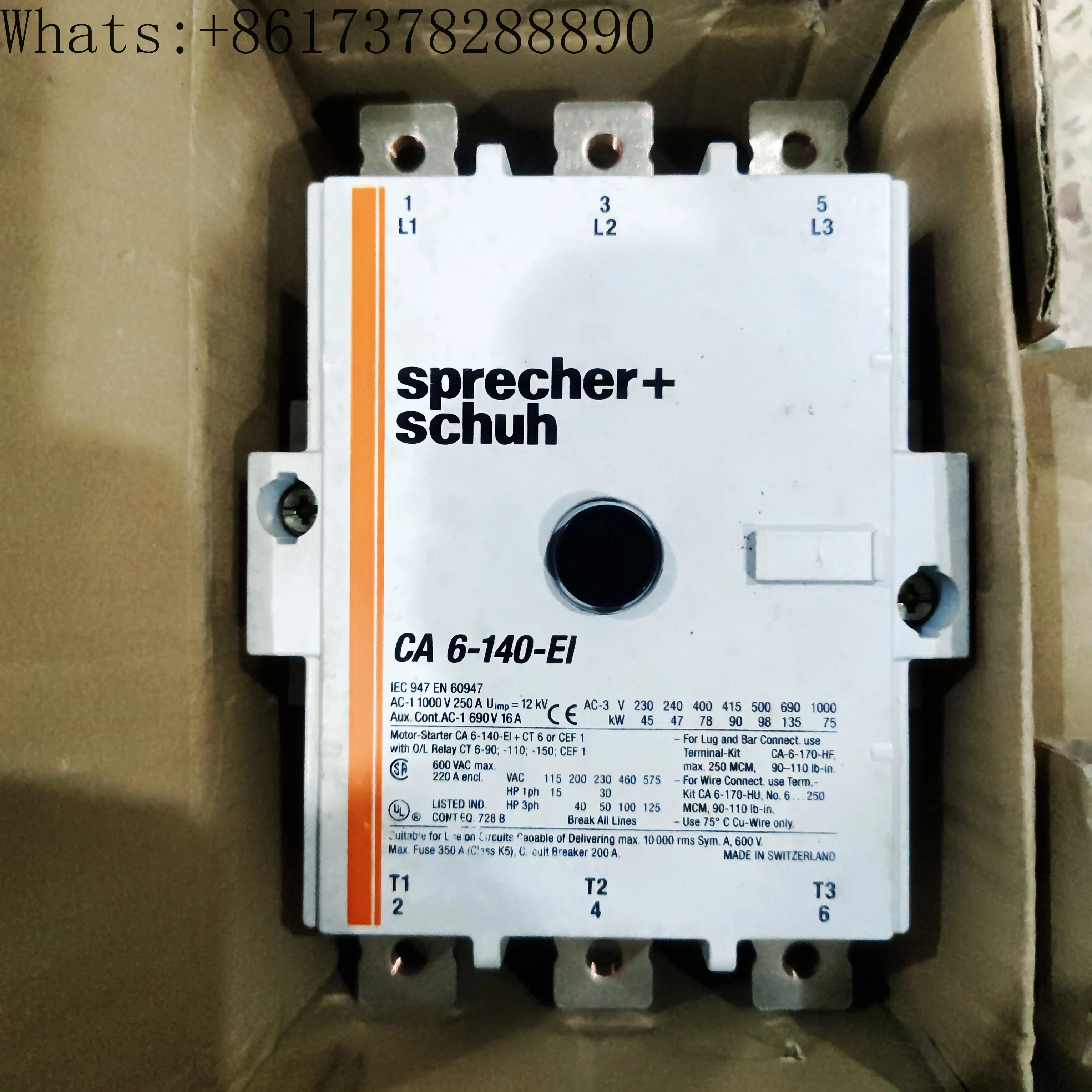 sprecher+schuh  CA6-140-EI  CA6-170-EI  208-277VAC