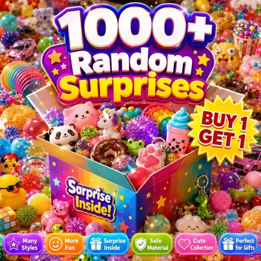 1000+Pieces/Kinds Assorted Squishy Figures Blind Box Surprise Toys Soft Fidget Squeeze Stress Relief Toy Slow Rising Random 1pcs