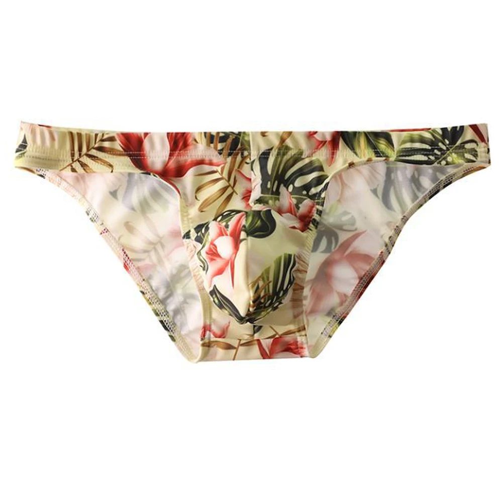 

Breathable Briefs Mens Underwear All Seasons Brand New Comfortable Fit Flower Pattern For Home Use Casual Wear
