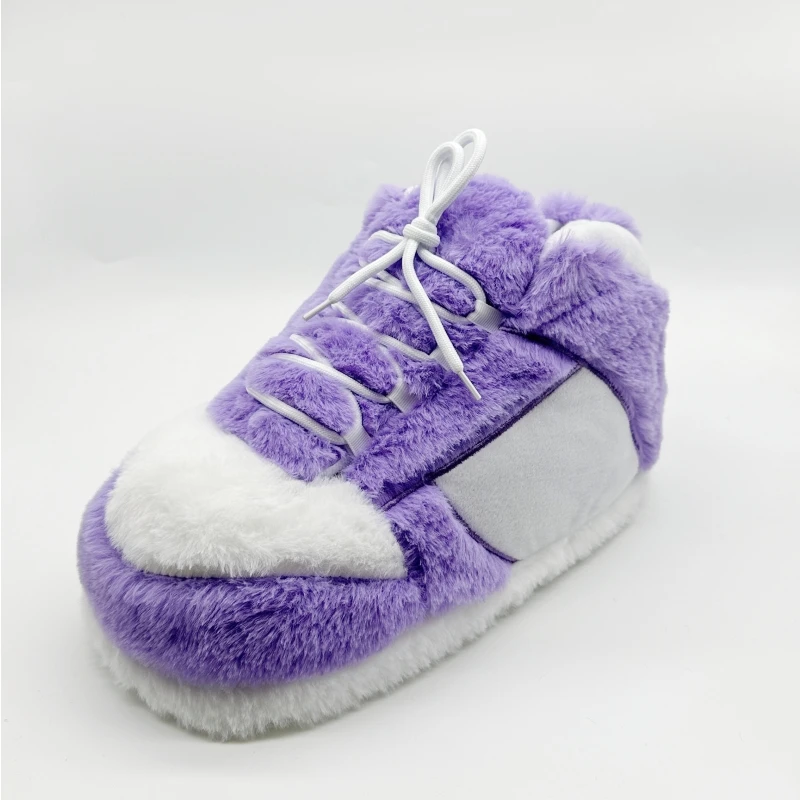 winter style multi-color warm trainer slippers indoor slides women and men size