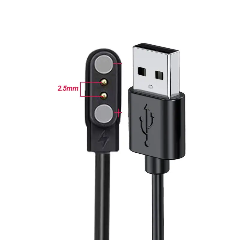 2 pins 4pins Smartwatch Dock Charger Adapter USB Charging Cable Cord For Adult / Kids Smart Watch Power Charge Wire Accessories view 2