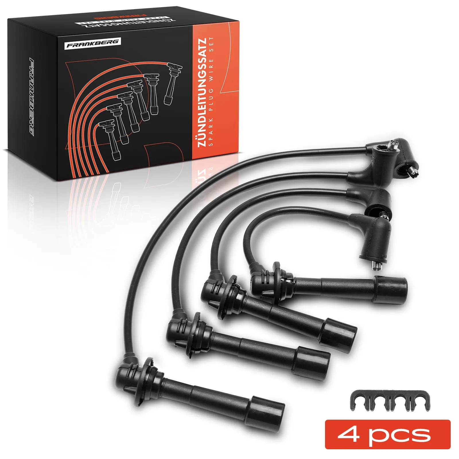 Frankberg 4x Ontstekingsset Ontstekingskabel voor Mazda MX-5 I NA MX-5 II NB 1.6L 1.8L BPE8-18-140 B61P-18-140B BPE8-18-140A