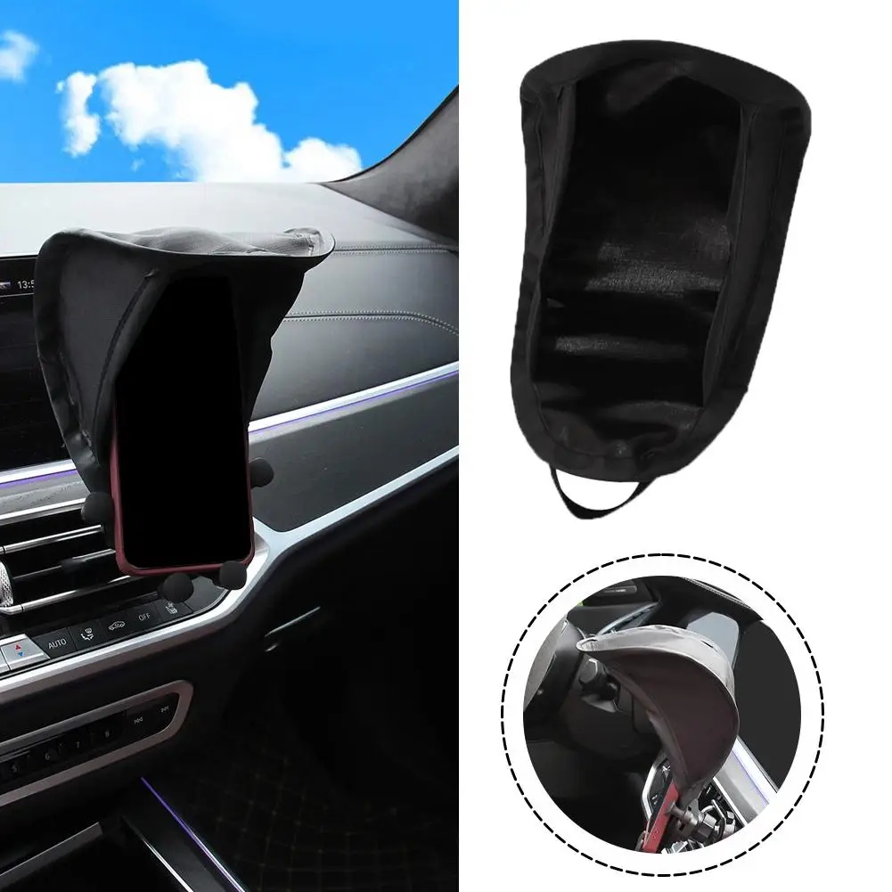 1pcs Car Mobile Phone Sunscreen Sunshield Phone Umbrella Sun Shade For Motorcycle Bike Car Anti-scald Car Accessories T9W8