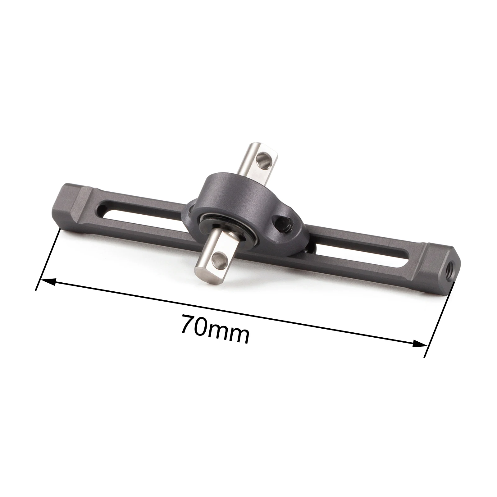 Aluminum Adjustable Carrier Bearing Assembly Cross Member for 1/10 RC Crawler LCG Chassis Cheater Rigs 1.9 Shafty Comp Builds