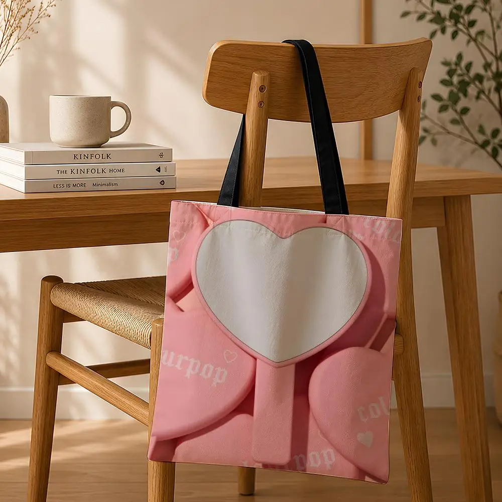Bolsas de Almacenamiento Marca C-ColourPop, Bolsa de Compras Plegable de Lona, Bolsa de Compras Reutilizable de Lona Estética y Moderna