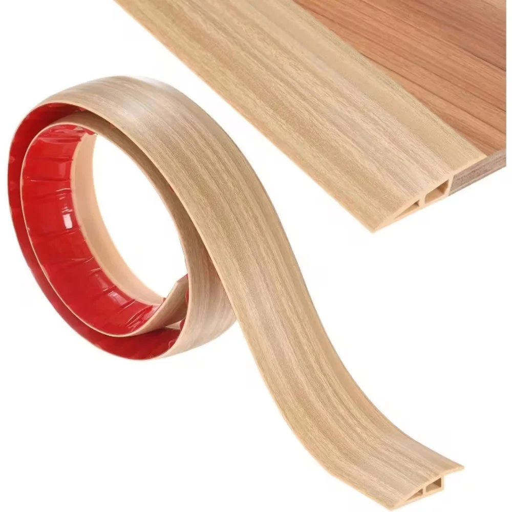 1PC 1m/39.37inch PVC Plastic Self-adhesive Edge Strip Floor Carpet Edge Decoration High And Low Connection Household