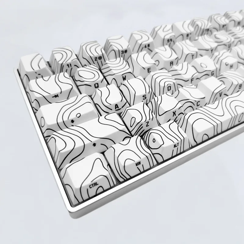 

Contour black and white original side engraving thermal sublimation adaptation mechanical keyboard