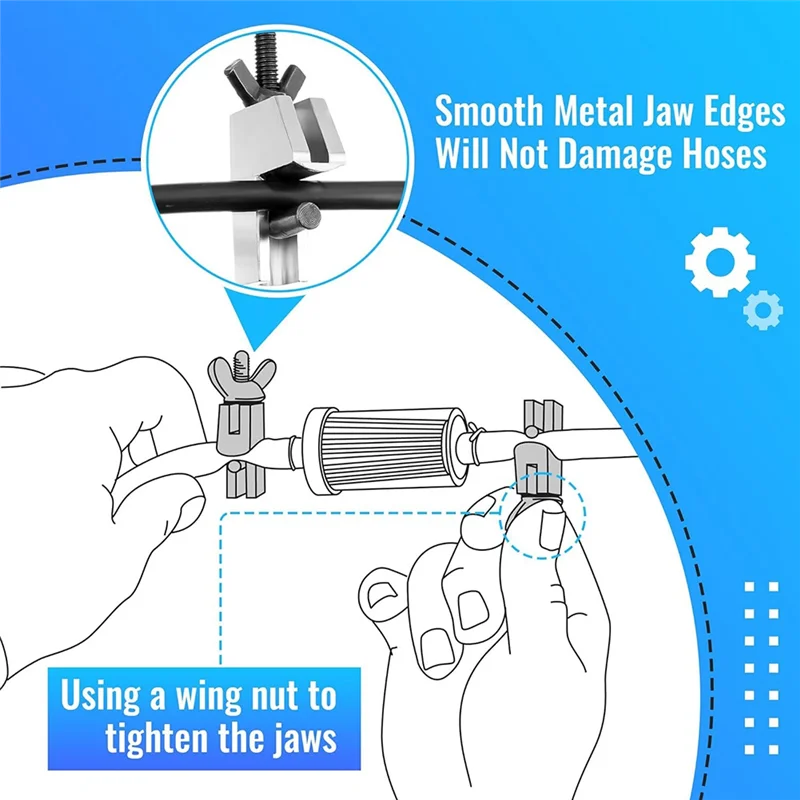 

Зажим тормозной магистрали, 2-х шт. плоскогубцы для зажима шланга, металлический зажим тормозной магистрали, подходит для гибких шлангов, прочный топливный шланг