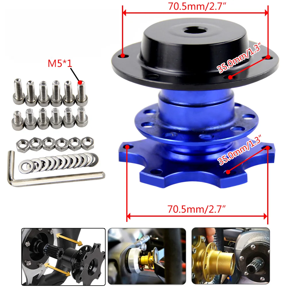 

Универсальная быстросъемная втулка рулевого колеса, адаптер для 6 отверстий, 4 цвета