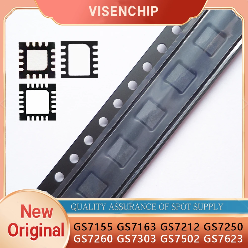 5pieces New Original GS7155 GS7163 GS7212 GS7250 GS7260 GS7303 GS7502 GS7623 QFN chipset
