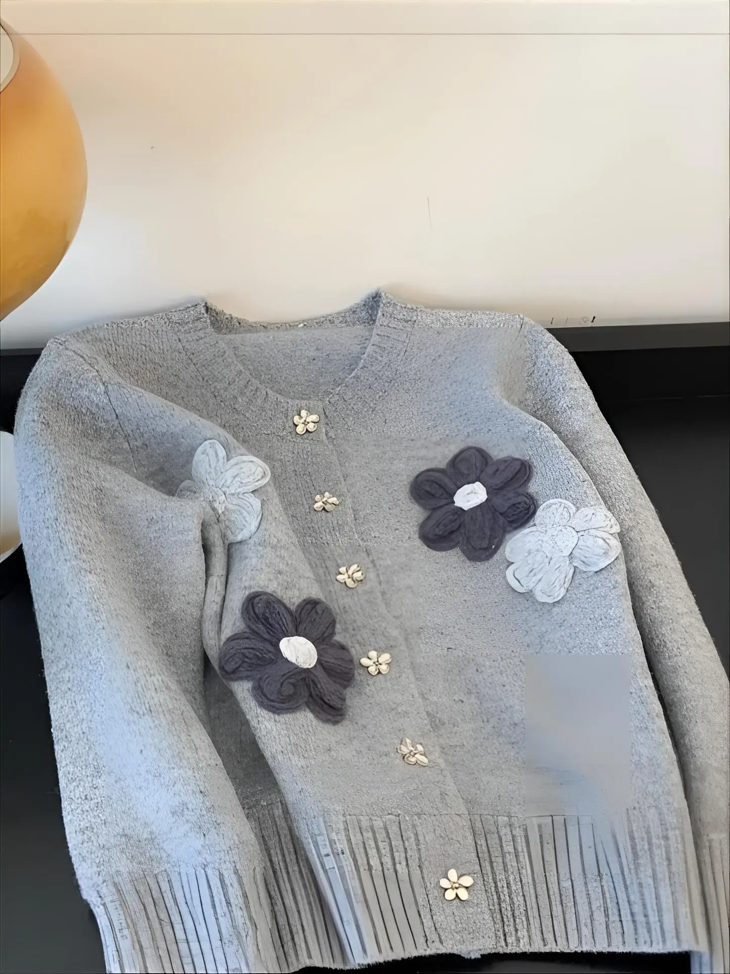 

Женский удлиненный кардиган на зиму, с V-образным вырезом, на пуговицах, с эффектом шерсти, с бантом, полувысоким капюшоном, объемными рукавами, со стразами, винтажный стиль